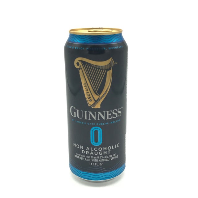 [Pack of 4] Guinness Irish Dry Stout Draught Non-Alcoholic NA Beer, Malt  Beverage w/Natural Flavors- 14.9 Fl Oz